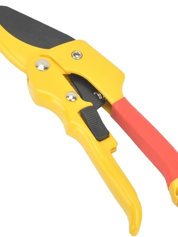 Premium 8 inch garden clippers, 3 Times Easy to Work, Arthritis Weak Hand Snips (Pulley lever -pruners- Yellow)