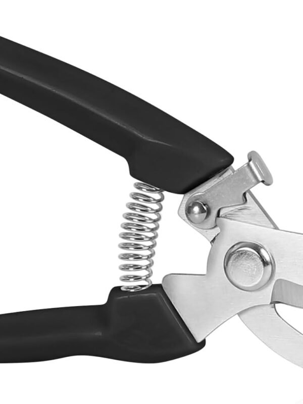 Garden Scissors for Plant, Tip Pruning Shears for Cutting Flowers, Trimming Plants, Bonsai and Fruits Picking (Black Bypass Blade Pruner)