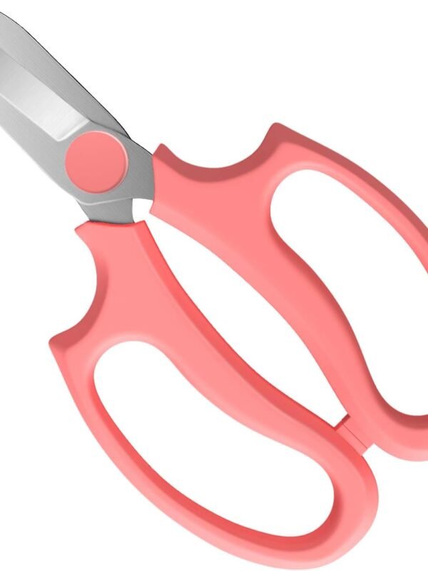 Flower Scissors, Strong Floral Shears, Premium Steel Garden Pruning Shears Floral Fruits Leaf Scissors Hand Pruner Snip Trimming Tool for Gardening Flower Arrangement, Pink