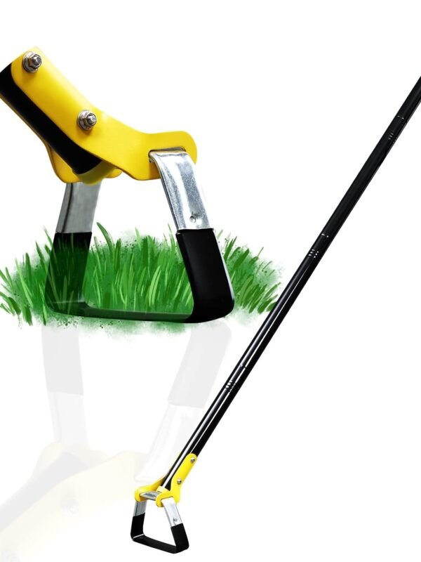Hoe Garden Tool -Scuffle Garden Hoes for Weeding Gardening Long Handle Heavy Duty - Adjustable Weeding Loop Stirrup Hoe 30-61 Inch Black
