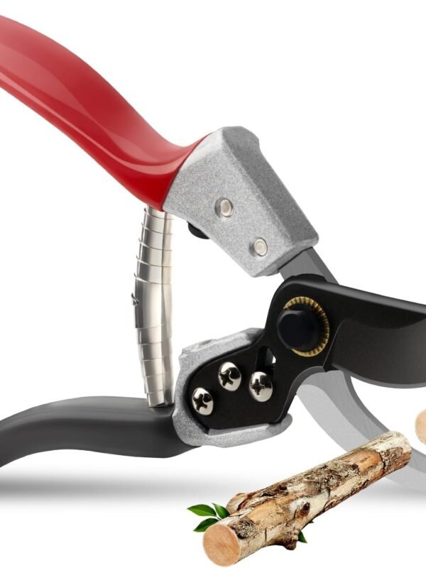 Garden Scissors, 5/8” Pruning Shears, Heavy Duty  Blades Hand Bypass Pruner Gardening Tool Handheld Clippers for Cutting and Trimming Hedge Gains Aluminum Handle