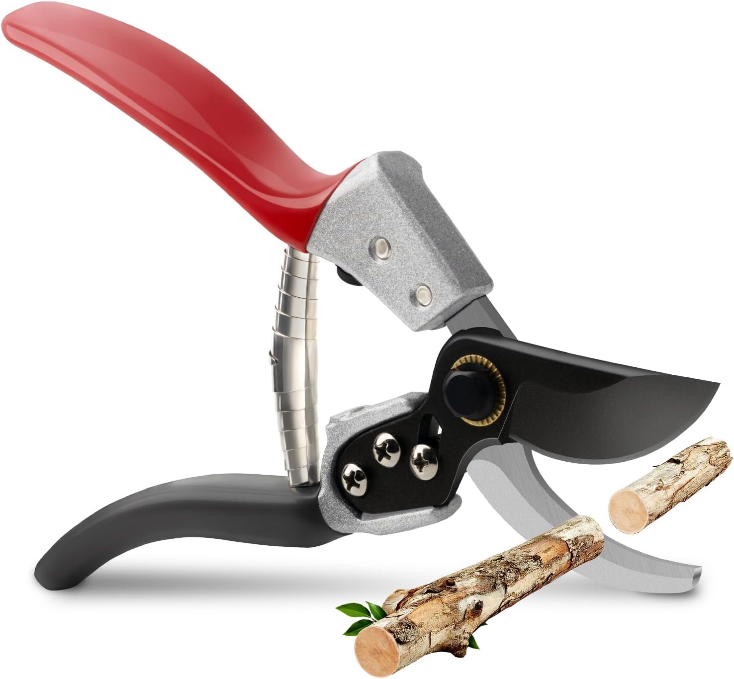 Garden Scissors, 5/8” Pruning Shears, Heavy Duty Blades Hand Bypass Pruner Gardening Tool Handheld Clippers for Cutting and Trimming Hedge Gains Aluminum Handle