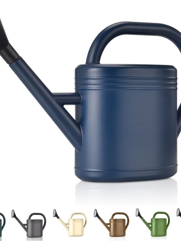 Watering Can 1 Gallon for Indoor Plants, Garden, Outdoor Plant House Flower, Gallon Large Long Spout with Sprinkler Head (Blue)
