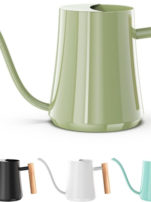 Watering Can Indoor Plants 35oz Sage Green Water Can Indoor Metal Small Water Can Pot with Long Spout for House Bonsai Plants Garden Flower Decorative