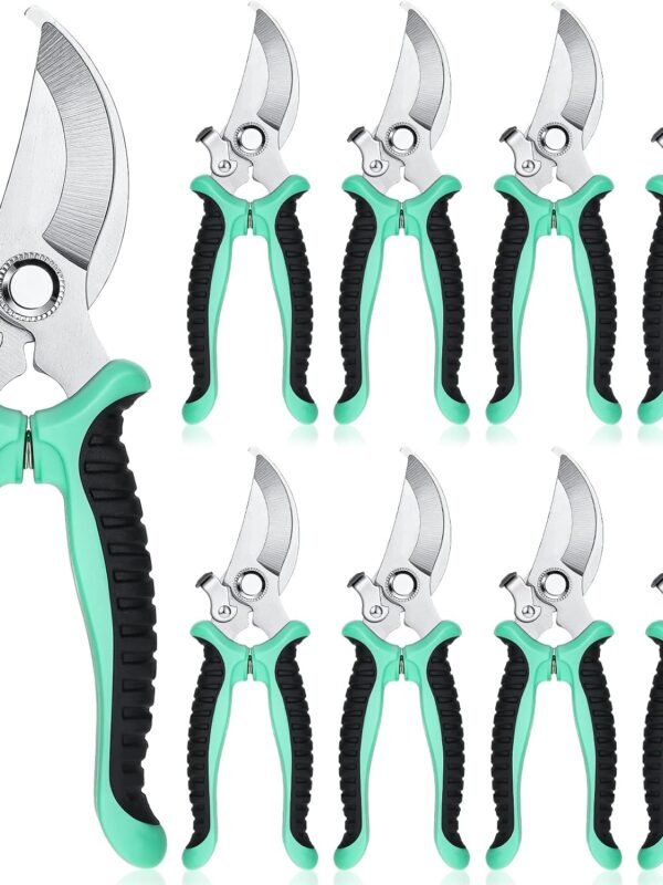 9 Pcs Garden Shears Pruning Garden Clippers Bulk Bypass Pruner Heavy Duty for Gardening Hedge Plant Cutting Flower Scissors for Tree Trimming Bonsai Cutting Fruits Picking